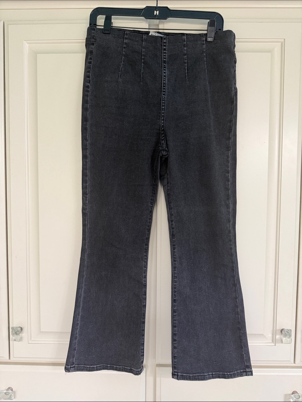 Free People Women’s High-Waist Black Jeans — Flared Leg